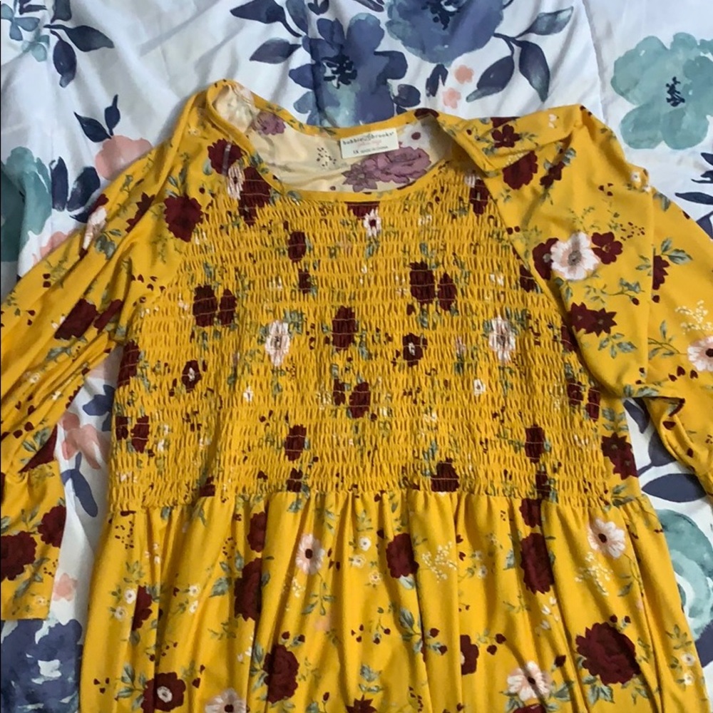 Yellow Floral Flowy Shirt